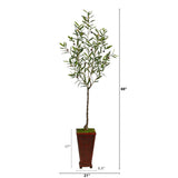 69” Olive Artificial Tree in Decorative Planter-Parc Decor