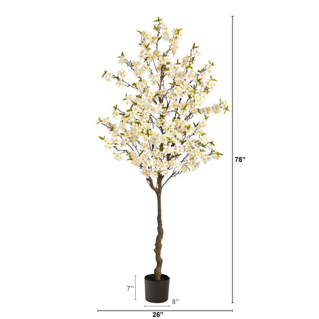 6.5’ Apple Flower Artificial Tree-Parc Decor