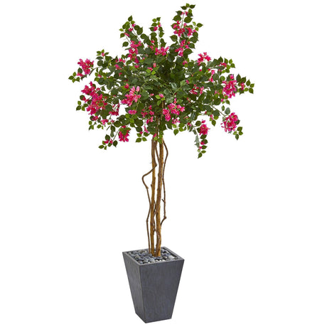 6.5’ Bougainvillea Artificial Tree in Decorative Planter-Parc Decor