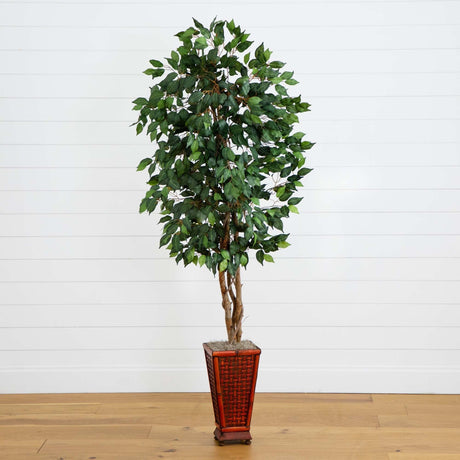 6.5’ Ficus w/Decorative Planter-Parc Decor