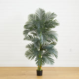 6.5' Golden Cane Artificial Palm Tree-Parc Decor