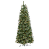 6.5' Cashmere Slim Artificial Christmas Tree with 350 Warm White Lights and 660 Bendable Branches-Christmas Tree-Parc Decor