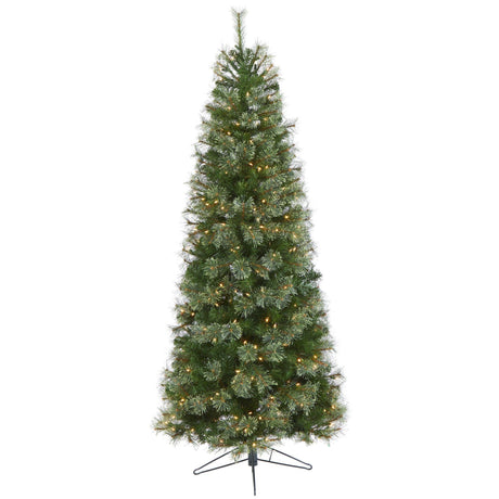 6.5' Cashmere Slim Artificial Christmas Tree with 350 Warm White Lights and 660 Bendable Branches-Christmas Tree-Parc Decor