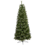 6.5' Cashmere Slim Artificial Christmas Tree with 660 Bendable Branches-Christmas Tree-Parc Decor