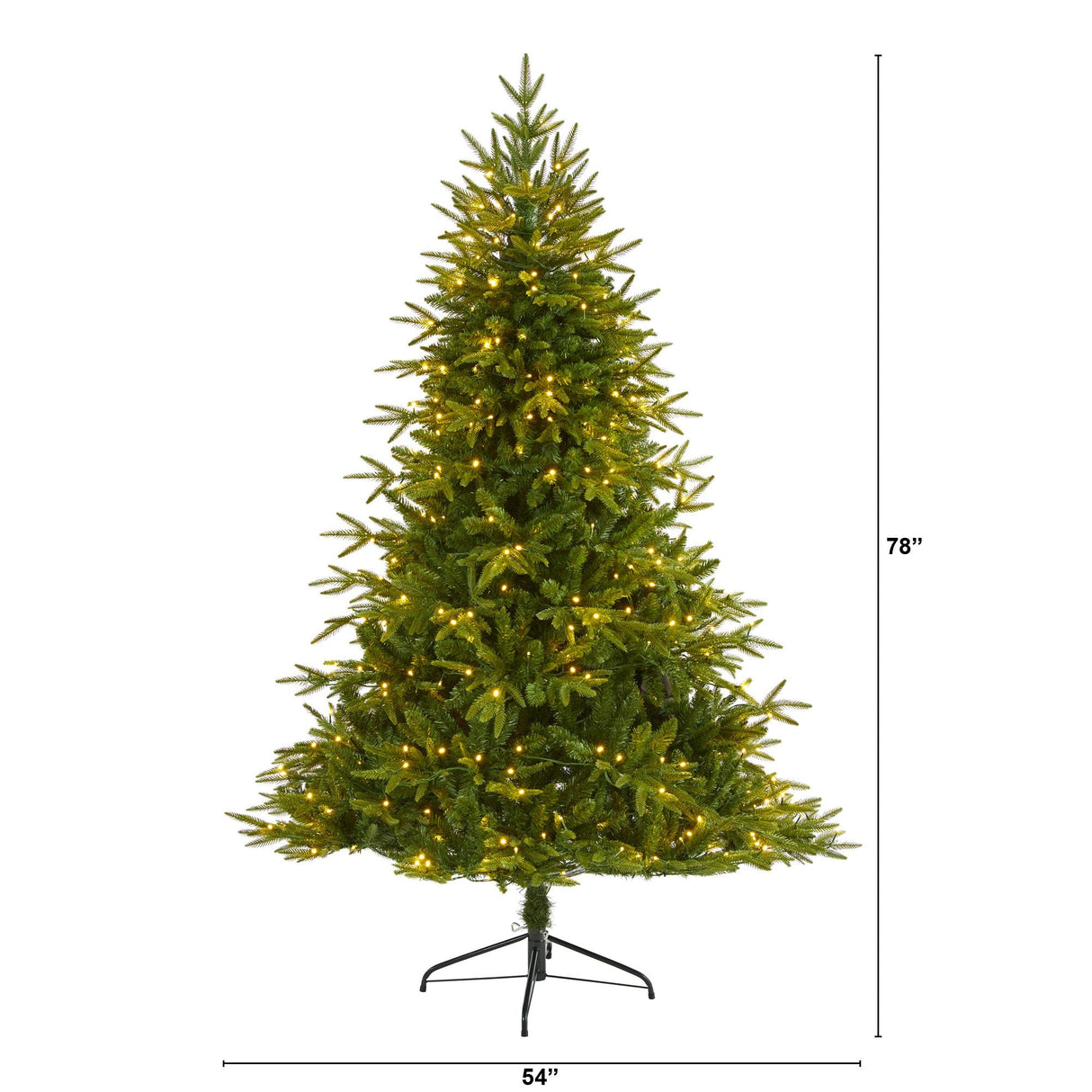 6.5’ Colorado Mountain Fir “Natural Look” Artificial Christmas Tree with 400 Clear LED Lights and 2056 Bendable Branches-Christmas Tree-Parc Decor