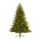 6.5’ Colorado Mountain Fir “Natural Look” Artificial Christmas Tree with 400 Clear LED Lights and 2056 Bendable Branches-Christmas Tree-Parc Decor