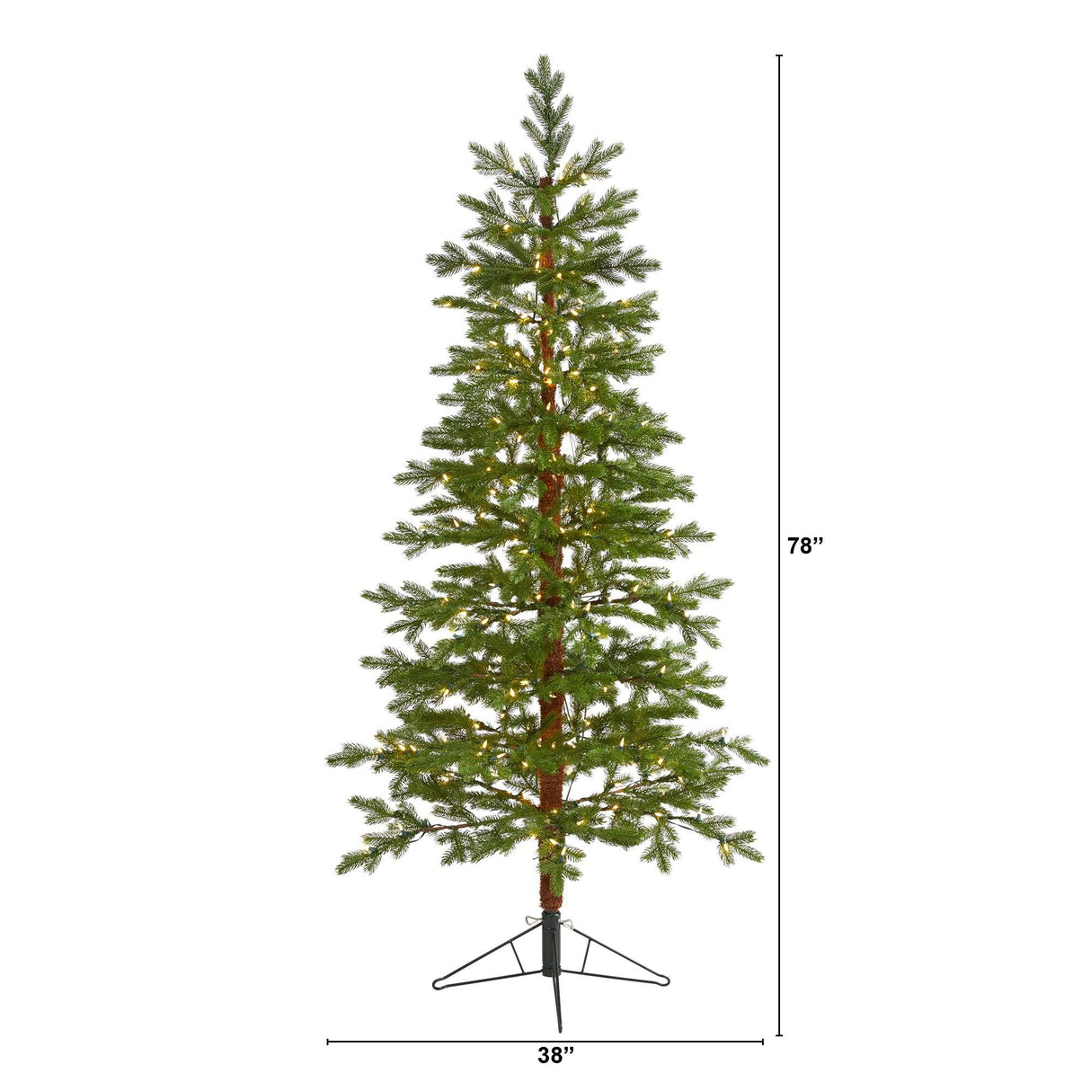 6.5' Fairbanks Fir Artificial Christmas Tree with 250 Clear Warm (Multifunction) LED Lights and 208 Bendable Branches-Christmas Tree-Parc Decor