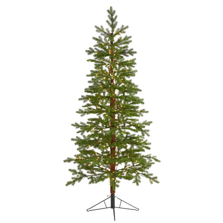 6.5' Fairbanks Fir Artificial Christmas Tree with 250 Clear Warm (Multifunction) LED Lights and 208 Bendable Branches-Christmas Tree-Parc Decor