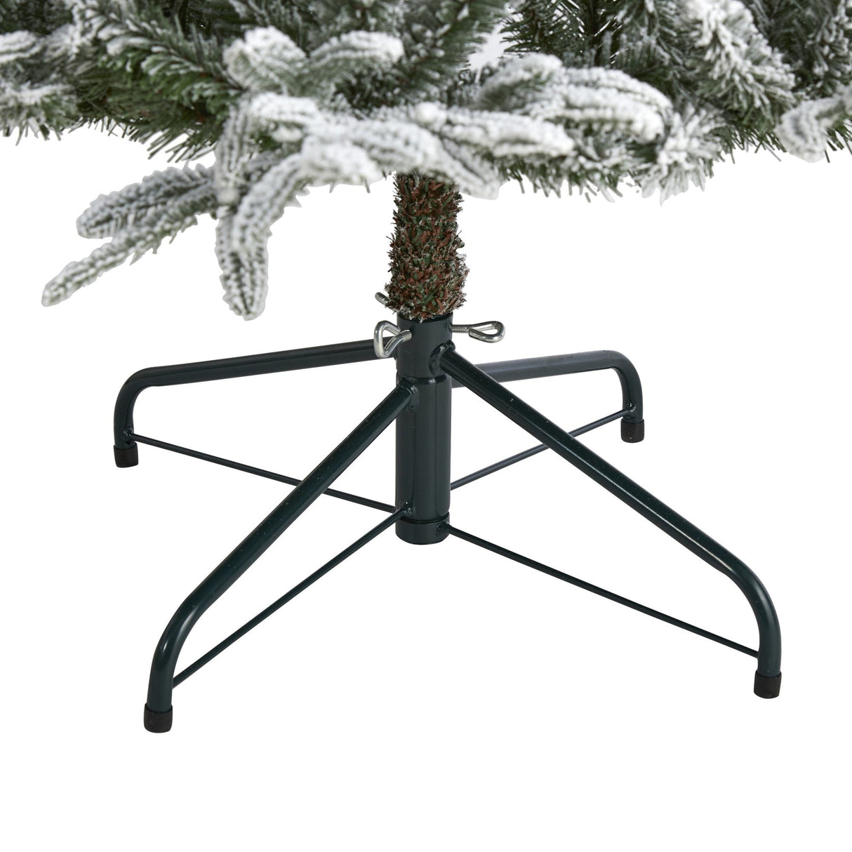 6.5’ Flocked Manchester Spruce Artificial Christmas Tree with 300 Lights and 781 Bendable Branches-Christmas Tree-Parc Decor