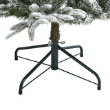 6.5’ Flocked Manchester Spruce Artificial Christmas Tree with 300 Lights and 781 Bendable Branches-Christmas Tree-Parc Decor