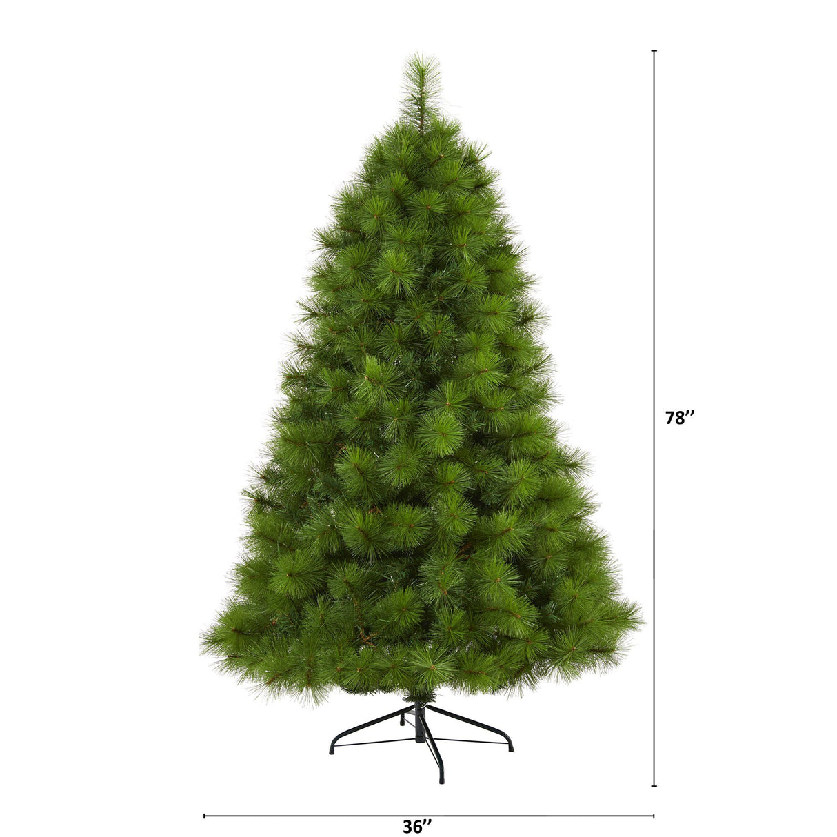 6.5’ Green Scotch Pine Artificial Christmas Tree with 350 Clear LED Lights-Christmas Tree-Parc Decor