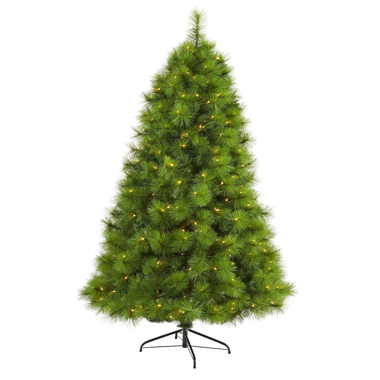 6.5’ Green Scotch Pine Artificial Christmas Tree with 350 Clear LED Lights-Christmas Tree-Parc Decor