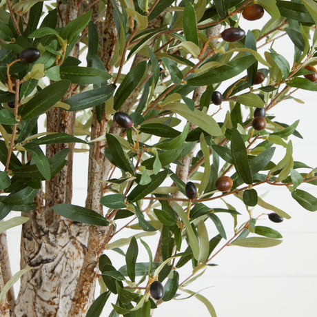 6.5’ Olive Artificial Tree in Black Planter-Tree-Parc Decor
