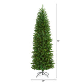 6.5’ Slim Green Mountain Pine Artificial Christmas Tree with 851 Bendable Branches-Christmas Tree-Parc Decor