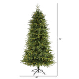 6.5’ Vancouver Fir “Natural Look” Artificial Christmas Tree with 400 Clear LED Lights and 2158 Bendable Branches-Christmas Tree-Parc Decor
