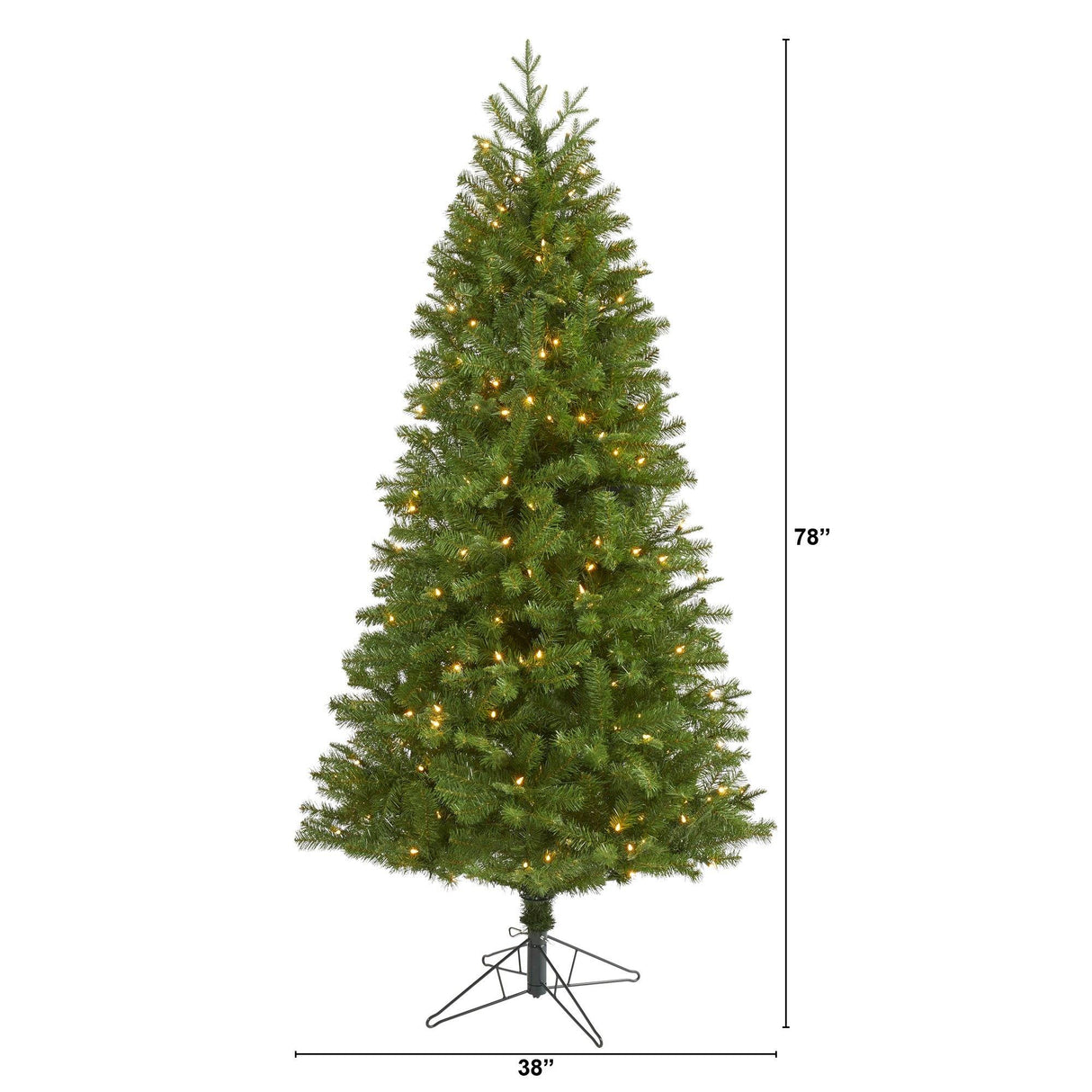 6.5' Vancouver Spruce Artificial Christmas Tree with 250 Warm White Lights and 803 Bendable Branches-Christmas Tree-Parc Decor