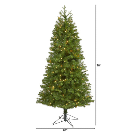 6.5' Vancouver Spruce Artificial Christmas Tree with 250 Warm White Lights and 803 Bendable Branches-Christmas Tree-Parc Decor