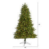 6.5' Vermont Spruce Artificial Christmas Tree with 450 Warm White (Multifunction) LED Lights with Instant Connect Technology and 984 Bendable Branches-Christmas Tree-Parc Decor