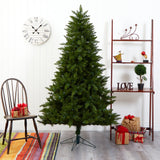 6.5' Vermont Spruce Artificial Christmas Tree with 450 Warm White (Multifunction) LED Lights with Instant Connect Technology and 984 Bendable Branches-Christmas Tree-Parc Decor