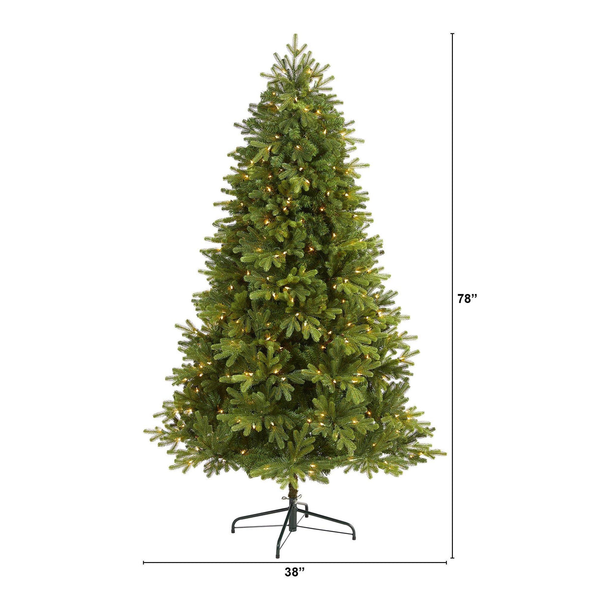 6.5’ Washington Fir Artificial Christmas Tree with 400 Clear Lights and 1110 Bendable Branches-Christmas Tree-Parc Decor