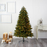 6.5’ Washington Fir Artificial Christmas Tree with 400 Clear Lights and 1110 Bendable Branches-Christmas Tree-Parc Decor