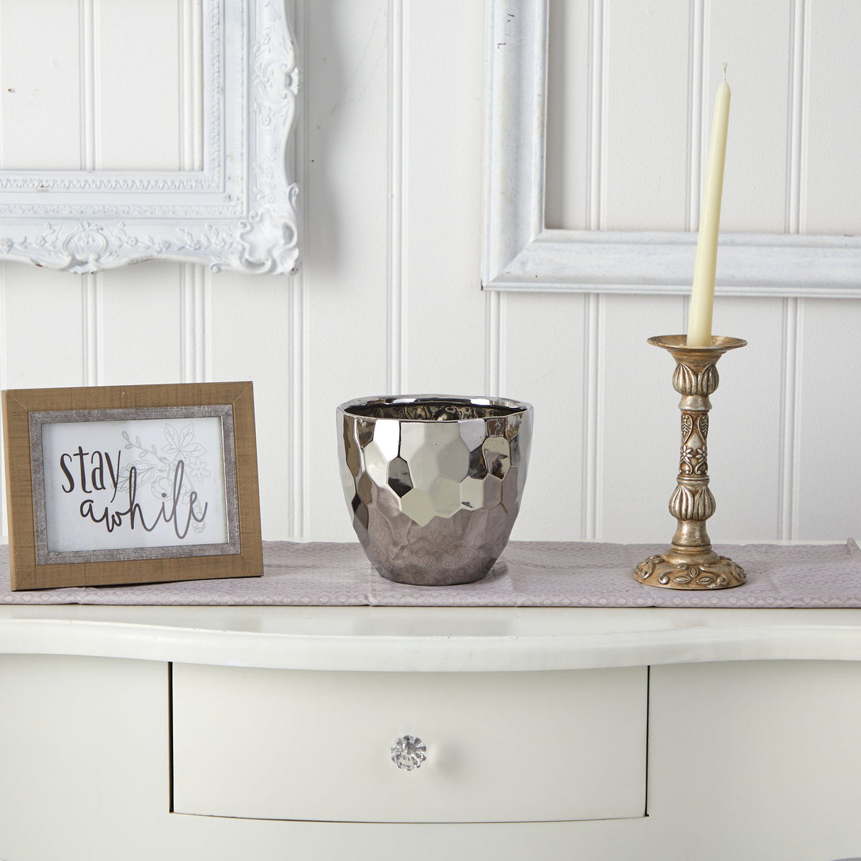 6.75” Designer Silver Bowl-Parc Decor