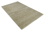 6x10 Hand Woven Natural Beige and Ivory Solid Wool area Rug | N352610
