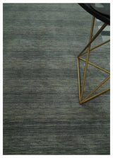 6x8 Gray And Charcoal Striped Wool Hand Woven Southwestern Lori Gabbeh Rug