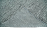 6x9 and 8x10 Solid Gray Wool Blend Felted Chunky Hand Woven Area Rug