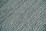 6x9 and 8x10 Solid Gray Wool Blend Felted Chunky Hand Woven Area Rug