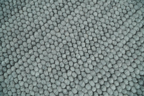 6x9 and 8x10 Solid Gray Wool Blend Felted Chunky Hand Woven Area Rug