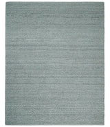 6x9 and 8x10 Solid Gray Wool Blend Felted Chunky Hand Woven Area Rug