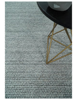 6x9 and 8x10 Solid Gray Wool Blend Felted Chunky Hand Woven Area Rug