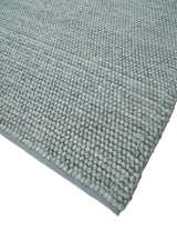 6x9 and 8x10 Solid Gray Wool Blend Felted Chunky Hand Woven Area Rug