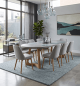 6x9 and 8x10 Solid Gray Wool Blend Felted Chunky Hand Woven Area Rug