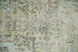 6x9 Fine Hand Knotted Beige and Rust Vintage Persian Style Antique Wool and Silk Rug