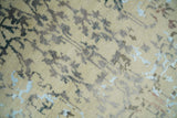 6x9 Fine Hand Knotted Beige and Rust Vintage Persian Style Antique Wool and Silk Rug