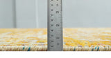 6x9 Gold and Ivory Modern Abstract Recycled wool Area Rug