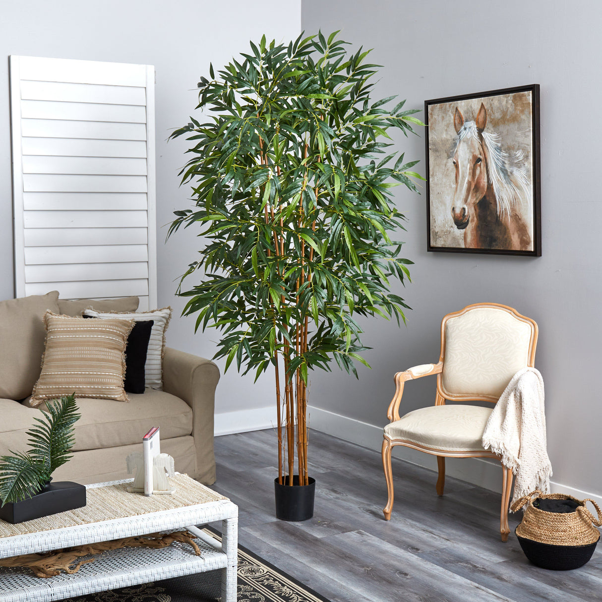 7' Biggy Style Bamboo Silk Tree-Parc Decor