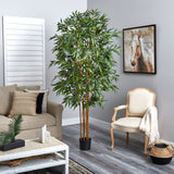 7' Biggy Style Bamboo Silk Tree-Parc Decor
