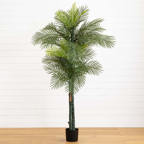 7’ Double Robellini Palm Tree UV Resistant (Indoor/Outdoor)-Parc Decor