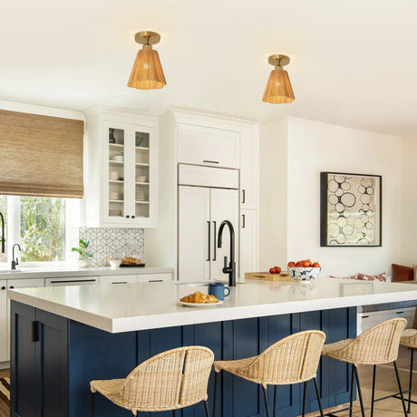 7 Inch Yves 1-Light Semi-Flush Mount Ceiling Light-Parc Decor