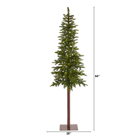 7’ Alaskan Alpine Artificial Christmas Tree with 150 Clear Microdot (Multifunction) LED Lights and 165 Bendable Branches-Christmas Tree-Parc Decor