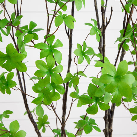 7’ Artificial Enkianthus Tree with Resin Stone Planter-Tree-Parc Decor