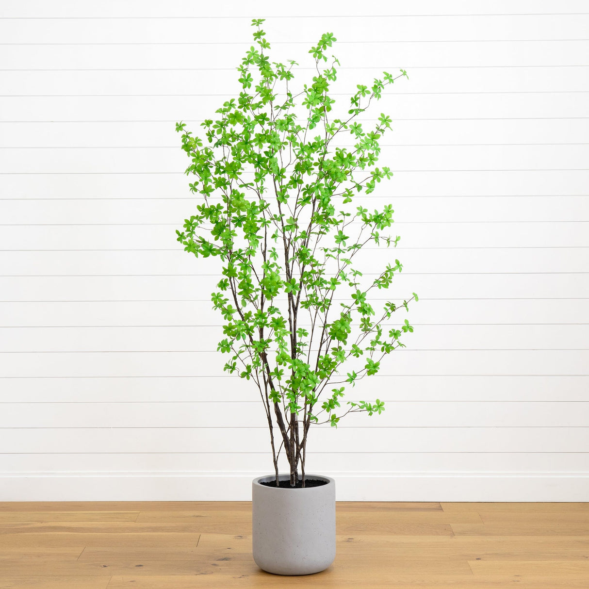 7’ Artificial Enkianthus Tree with Resin Stone Planter-Tree-Parc Decor