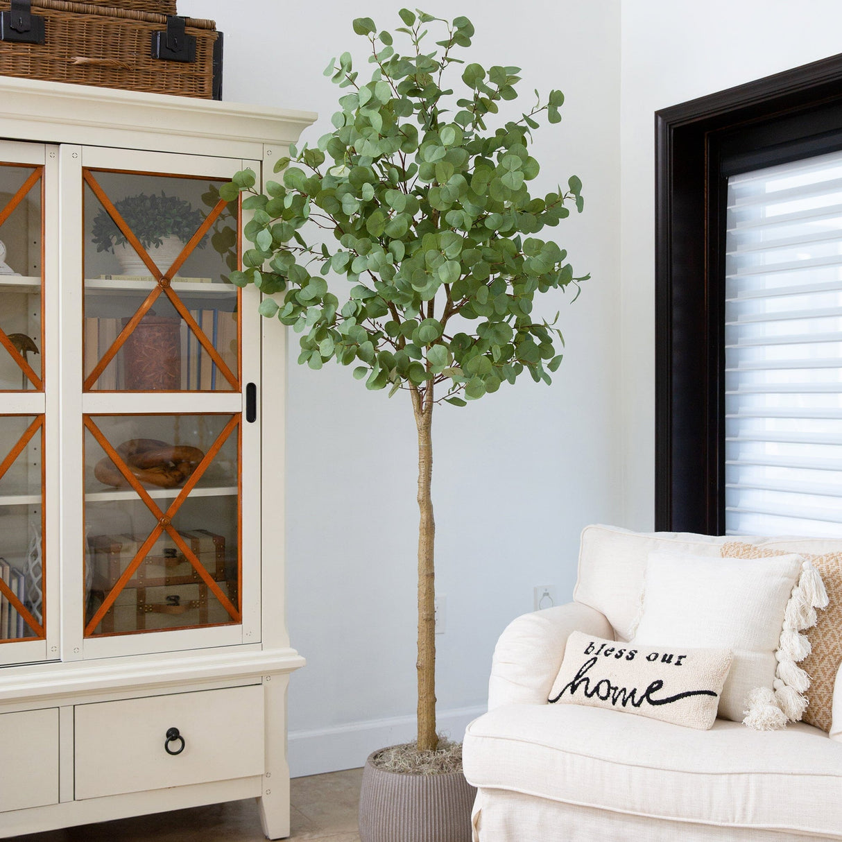 7’ Artificial Eucalyptus Tree-Tree-Parc Decor