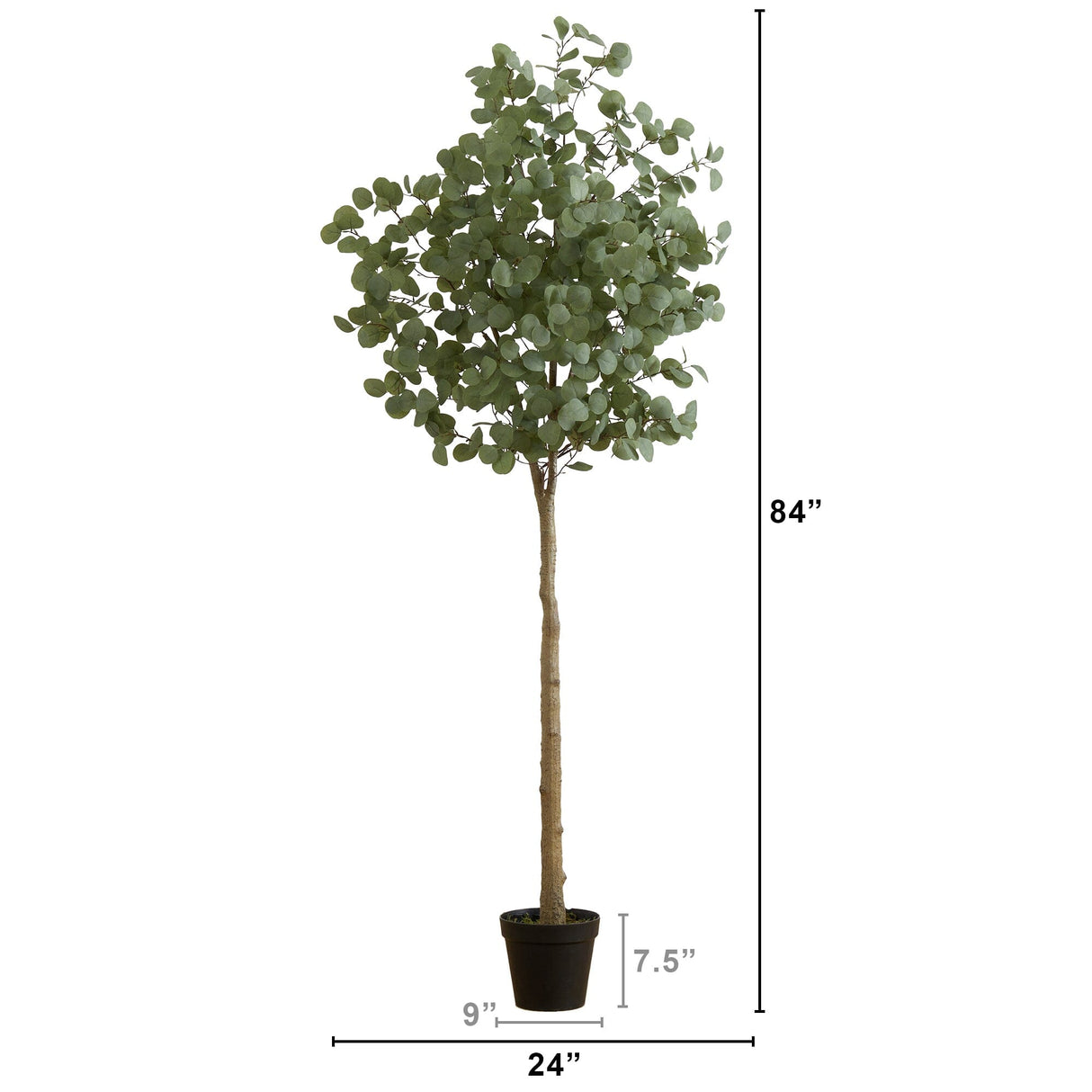 7’ Artificial Eucalyptus Tree-Tree-Parc Decor