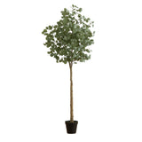 7’ Artificial Eucalyptus Tree-Tree-Parc Decor