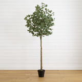 7’ Artificial Eucalyptus Tree-Tree-Parc Decor