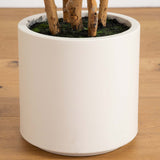 7’ Artificial Fiddle Leaf Tree in Decorative White Planter-Tree-Parc Decor